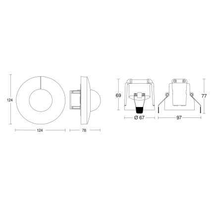 Steinel 080655 - Motion sensor IS 345 DALI-2 APC round white