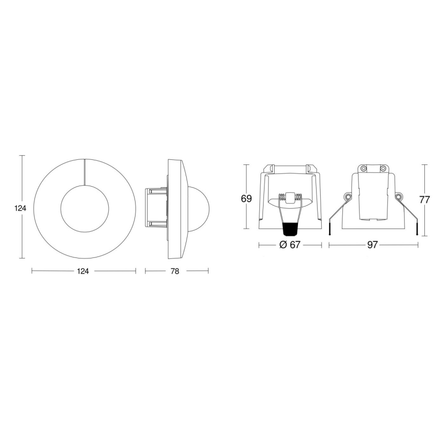 Steinel 080655 - Motion sensor IS 345 DALI-2 APC round white