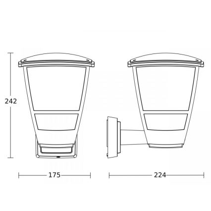 Steinel 084752 - Outdoor wall light L10 1xE27/15W/230V IP44