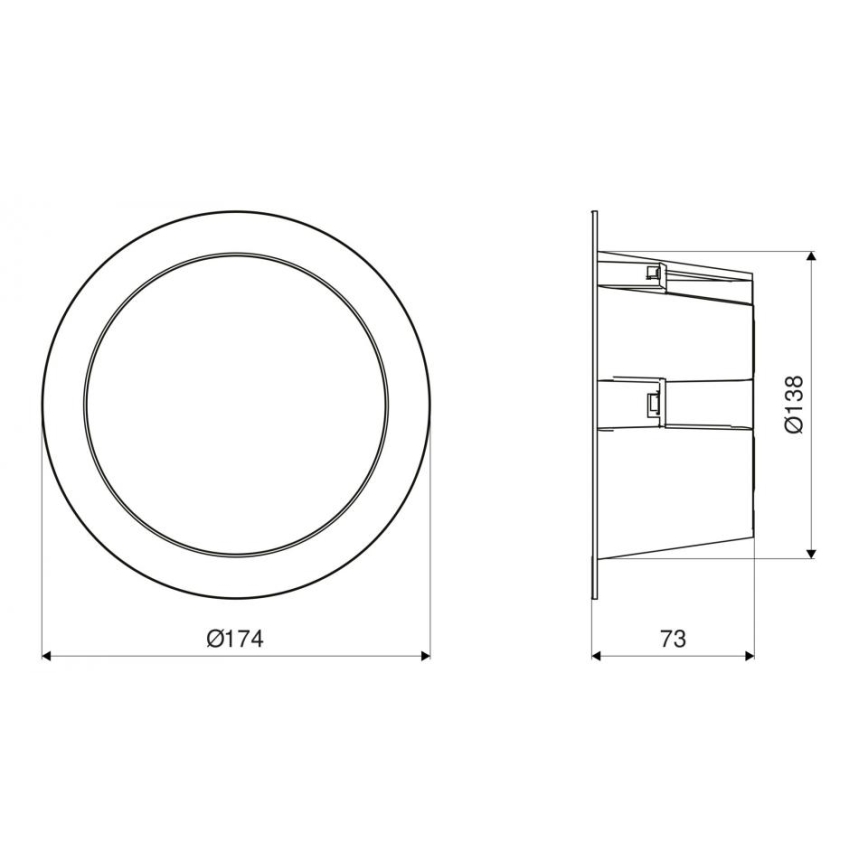 Steinel 084998 - LED Dimmable outdoor recessed light with sensor RS PRO DL 150 SC LED/10,8W/230V 3000/4000/5700K IP54