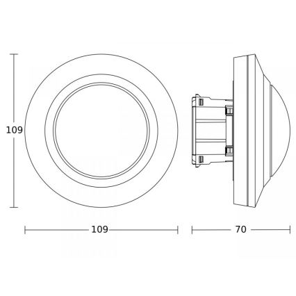 Steinel 086893 - Motion sensor MD IR 4360-8 COM1 UP WS white