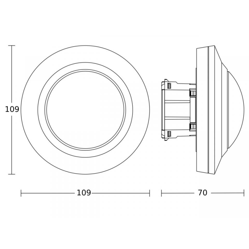 Steinel 086893 - Motion sensor MD IR 4360-8 COM1 UP WS white