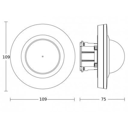 Steinel 088262 - Motion sensor with a presence sensor PD-24 ECO DALI-2 360° black