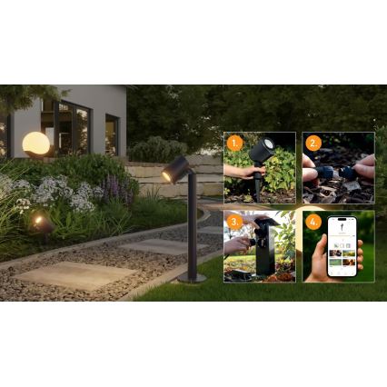 Steinel 089337 - RGBW LED Outdoor Lamp, 7.9W, 24V, IP65