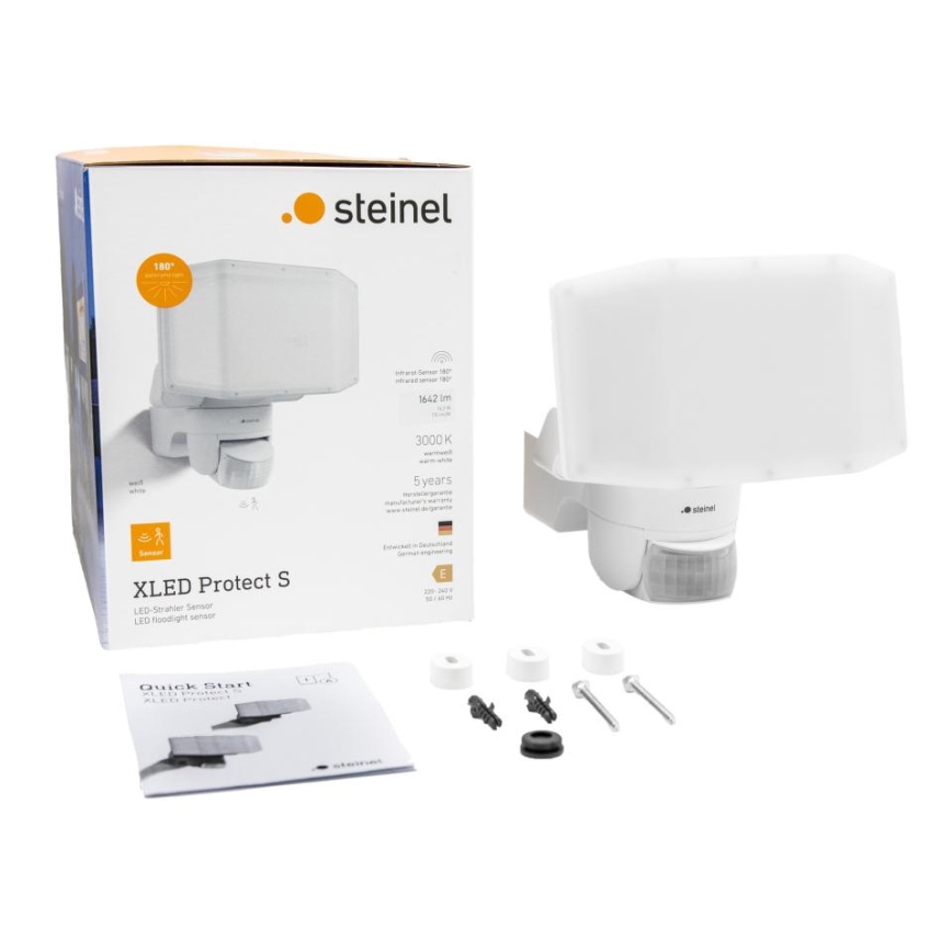Steinel 089894 - LED Floodlight with a sensor XLED PROTECT LED/14,3W/230V 3000K IP54 white