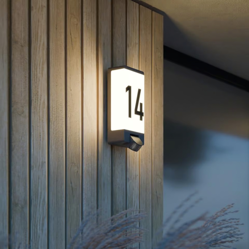 Steinel 094263 - Illuminated house number with sensor 1xE27/15W/230V L 14 S IP44