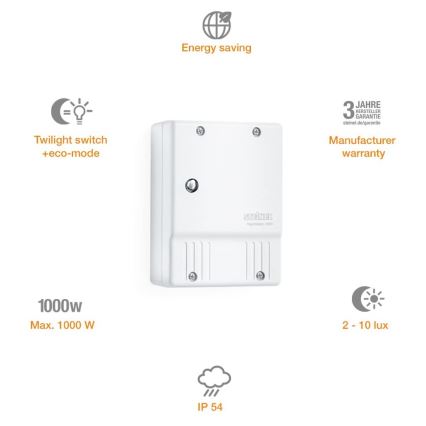 STEINEL 550417 - Dusk sensor NightMatic 2000 white IP54