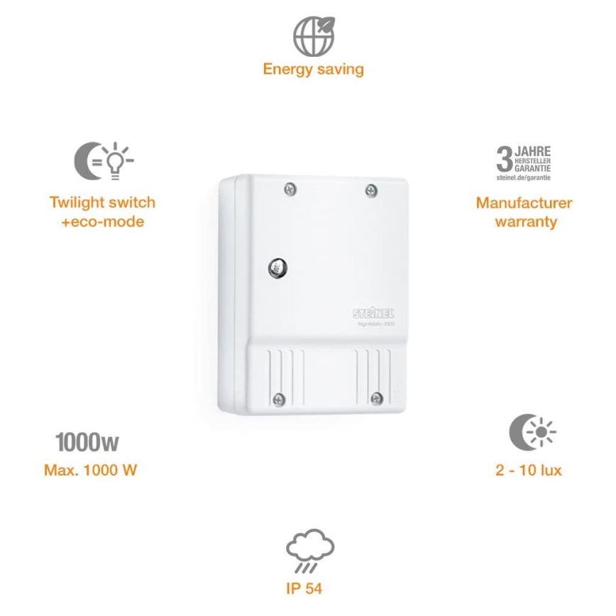 STEINEL 550417 - Dusk sensor NightMatic 2000 white IP54