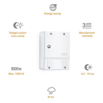 STEINEL 550615 - Dusk sensor NightMatic 3000 Vario white IP54