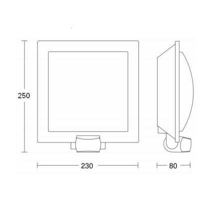 Steinel 566814 – Outdoor Wall Sensor Light 1×E27/60W/240V L 20 S IP44