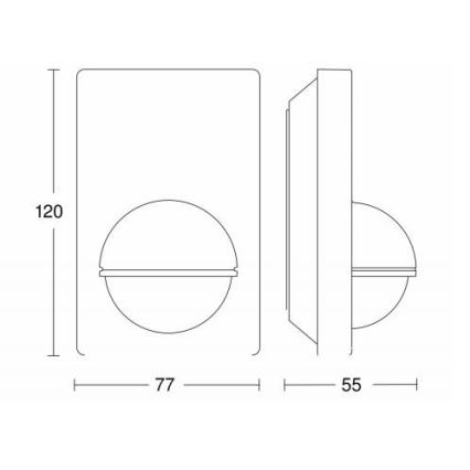 STEINEL 603113 - Outdoor motion sensor IS 180-2 black IP54