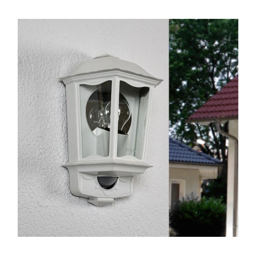Steinel 644512 - Outdoor wall light with sensor L 190 S 1xE27/100W/230V IP44