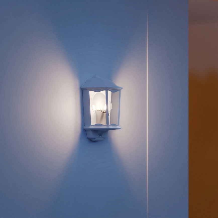 Steinel 644512 - Outdoor wall light with sensor L 190 S 1xE27/100W/230V IP44