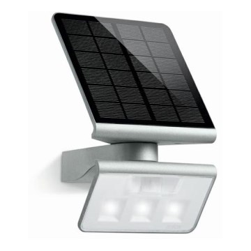 STEINEL 671013 - Solar LED-flood light XSolar L-S 1,2W/LED silver IP44