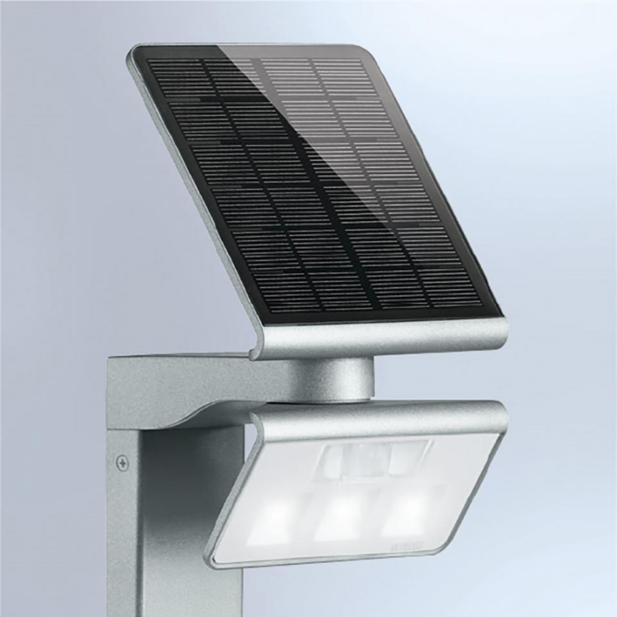 STEINEL 671211 - Solar sensor LED floodlight XSolar GL-S 0,5W/LED silver IP44