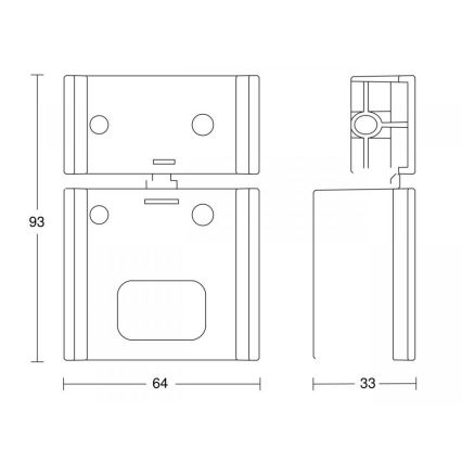 STEINEL 85131 - Corner wall holder IS ECO black