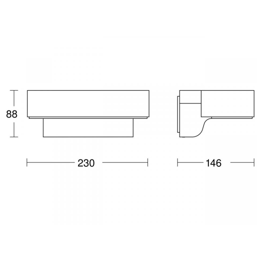STEINEL 87555 - LED Outdoor wall light with a sensor L 800 SC LED/7,5W/230V IP44 silver