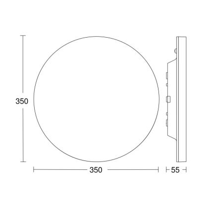 Steinel - LED Dimmable ceiling light with sensor RSPROR20BASIC 15,3W/230V IP40 4000K