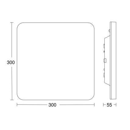 Steinel - LED Dimmable ceiling light with sensor RSPROR20BASICQ 15,3W/230V IP40 4000K