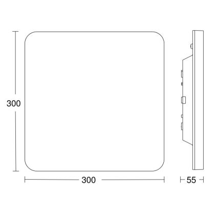 Steinel - LED Dimmable ceiling light with sensor RSPROR20BASICQ 15,3W/230V IP40 3000K