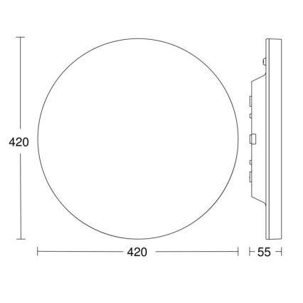 Steinel - LED Dimmable ceiling light with sensor RSPROR30BASICSC 23,22W/230V IP40 3000K