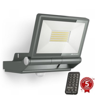 Steinel - LED Floodlight with a sensor XLED PRO ONE S 18,4W/230V IP44 3000K anthracite + remote control