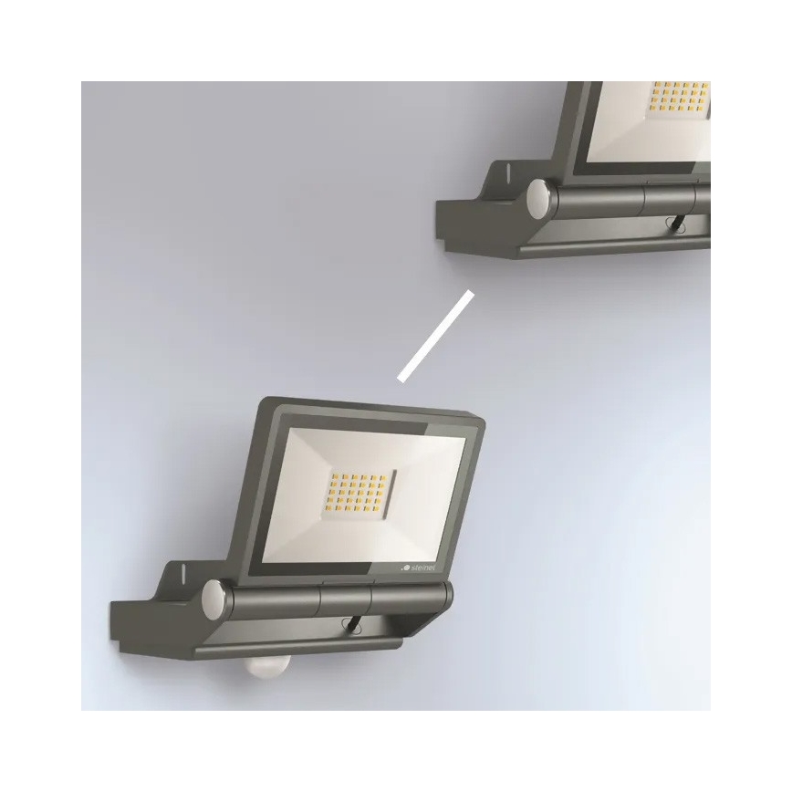 Steinel - LED Floodlight with a sensor XLED PRO ONE S 18,4W/230V IP44 3000K anthracite + remote control
