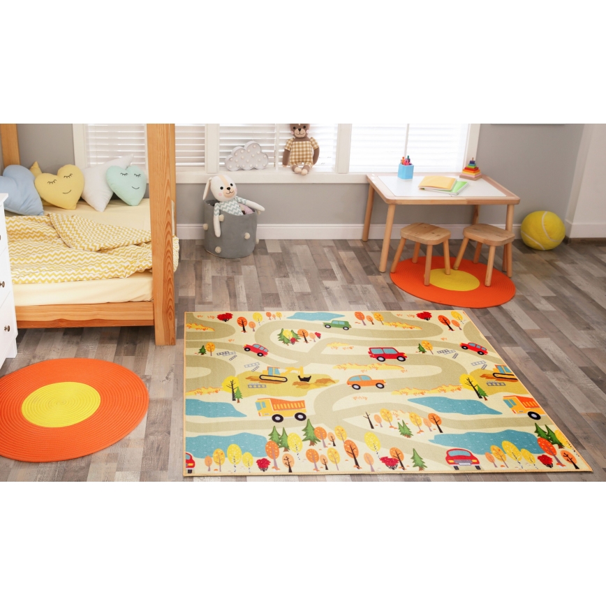 STELLA STREETS Kids' Rug 100x150 cm Beige/City