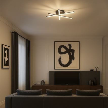 STICK LED Ceiling Light, 12W/230V, Black