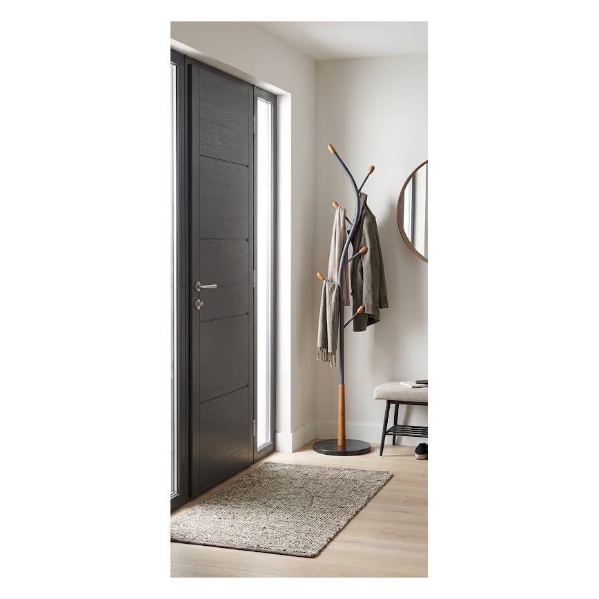 STILE Freestanding Coat Rack 186x38 cm Black