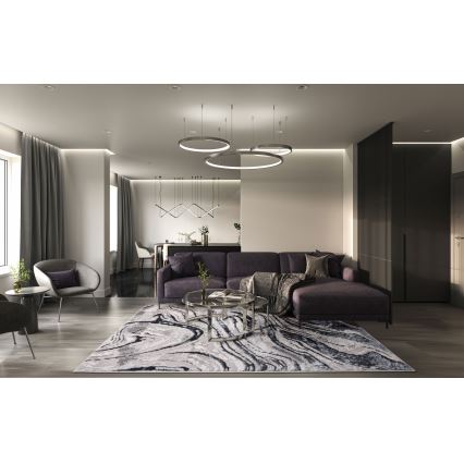 STONE 80x140 cm rug – grey/anthracite