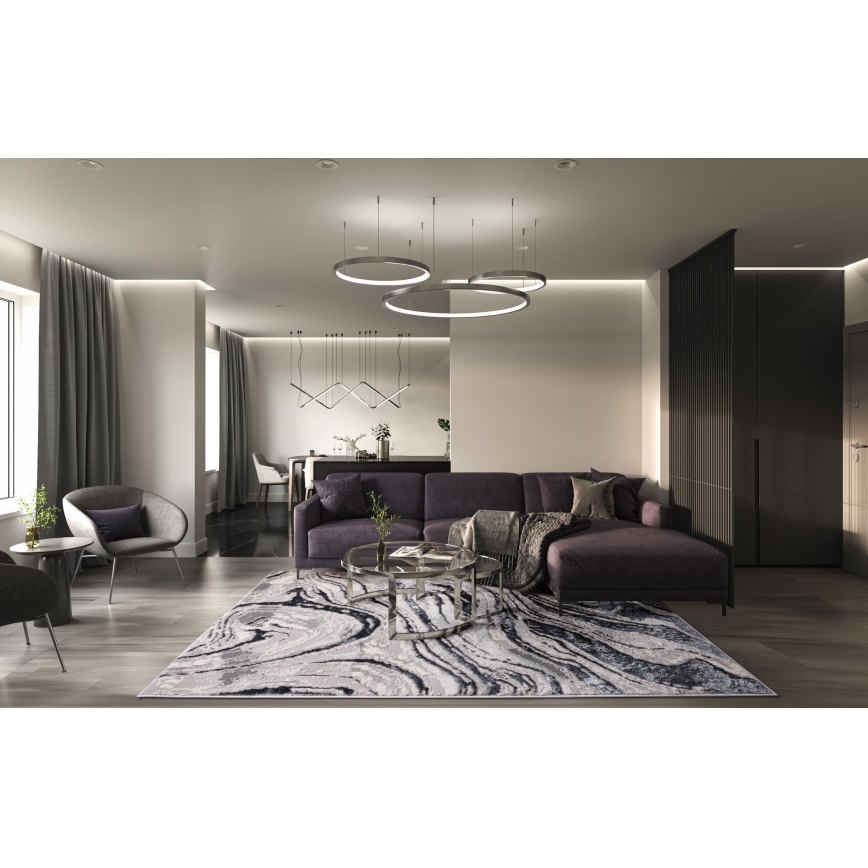 STONE rug 120 x 160 cm, gray/anthracite