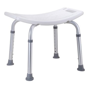 Stool 51 x 39 cm, Silver/White