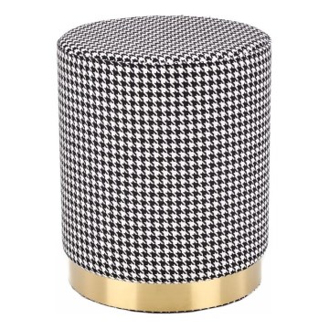 Stool ARUNA d. 36 cm white/black/gold