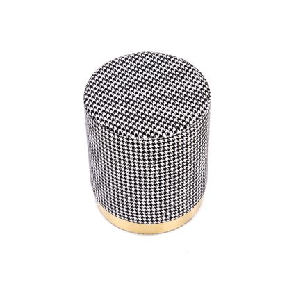 Stool ARUNA d. 36 cm white/black/gold