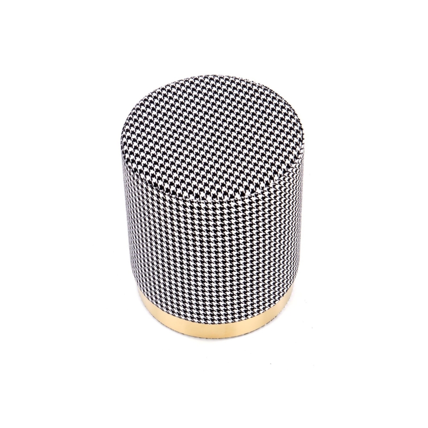 Stool ARUNA d. 36 cm white/black/gold