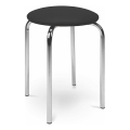 Stool CHICO 47x41 cm black/shiny chrome