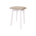 Stool LUBE 36x36 cm white/beige