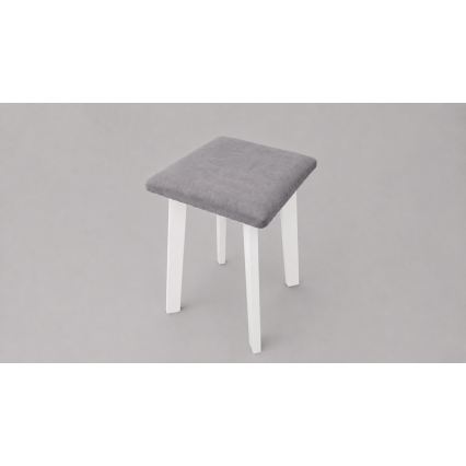 Stool LUBE 36x36 cm white/gray