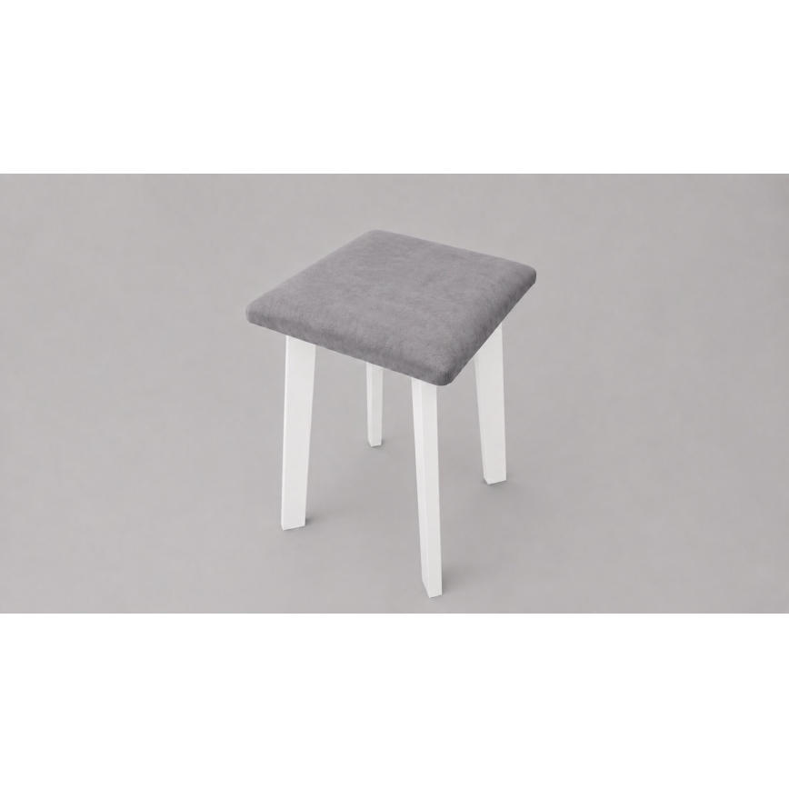 Stool LUBE 36x36 cm white/gray