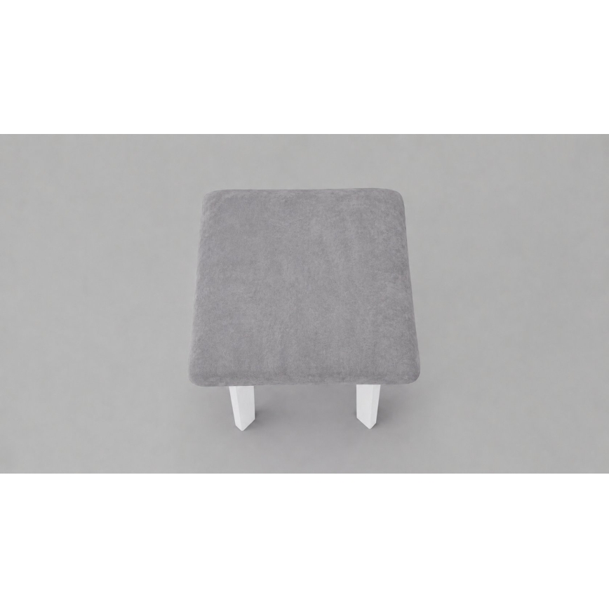 Stool LUBE 36x36 cm white/gray