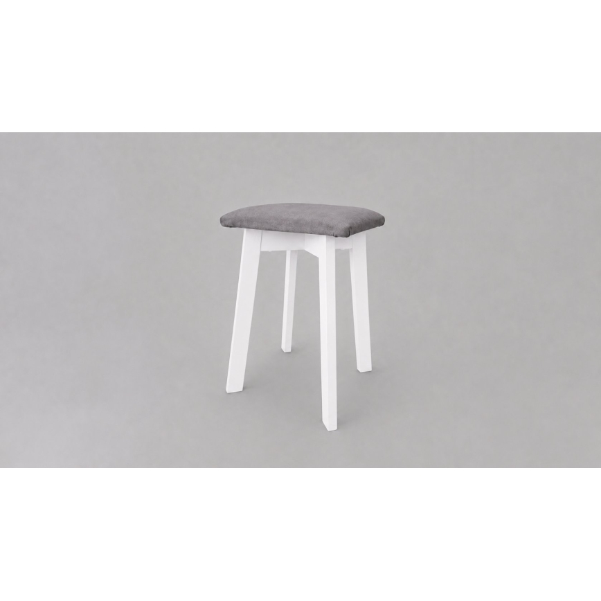 Stool LUBE 36x36 cm white/gray