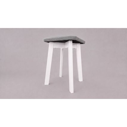 Stool LUBE 36x36 cm white/gray