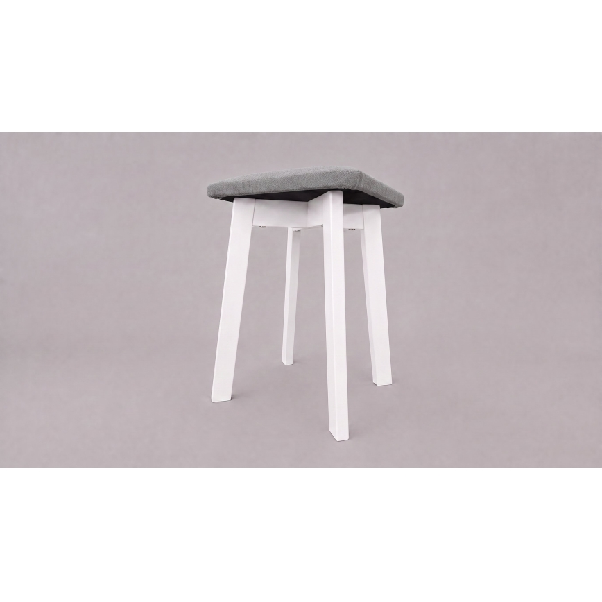 Stool LUBE 36x36 cm white/gray