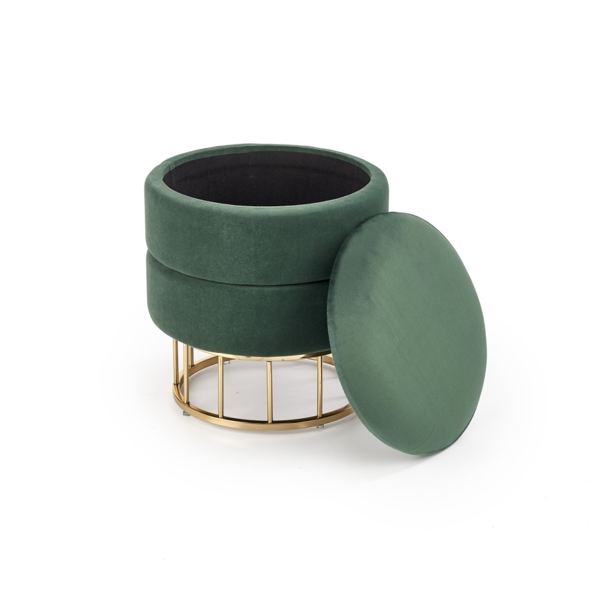 Stool MINTY d. 37 cm green/gold