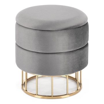 Stool MINTY d. 37 cm grey/gold
