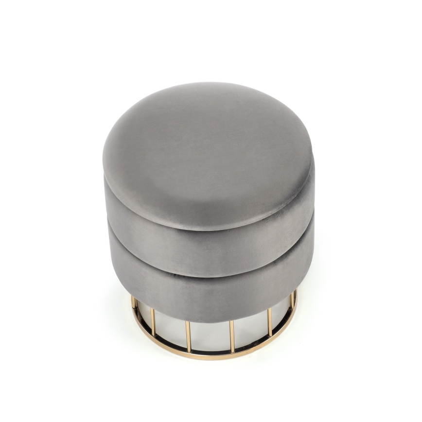 Stool MINTY d. 37 cm grey/gold