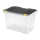 Storage box 54 l black/clear