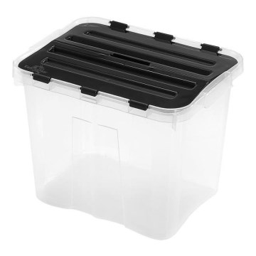 Storage box DRAGON 10 l black/clear