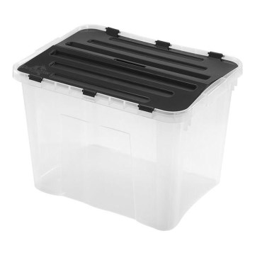 Storage box DRAGON 42 l black/clear